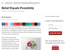Tablet Screenshot of beliefequalspossibility.com